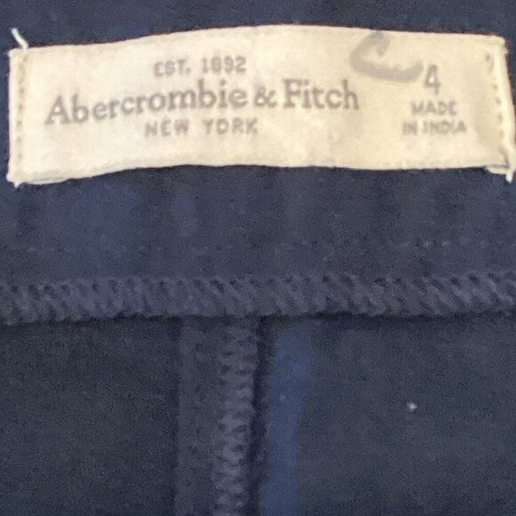 Abercrombie & Fitch Pleated Faux Wrap Mini Skort Skirt Sz 4 Navy/Indigo Blue 42R - Picture 8 of 13